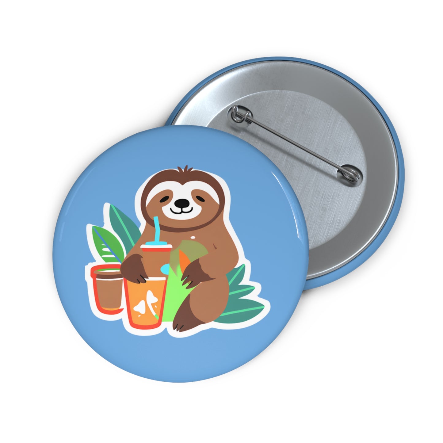 Custom Sloth Pin Buttons - Fun & Quirky Badges for Nature Lovers