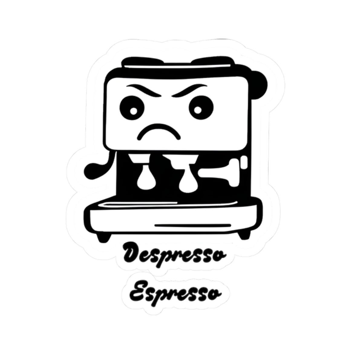 Funny Espresso Machine Kiss-Cut Sticker