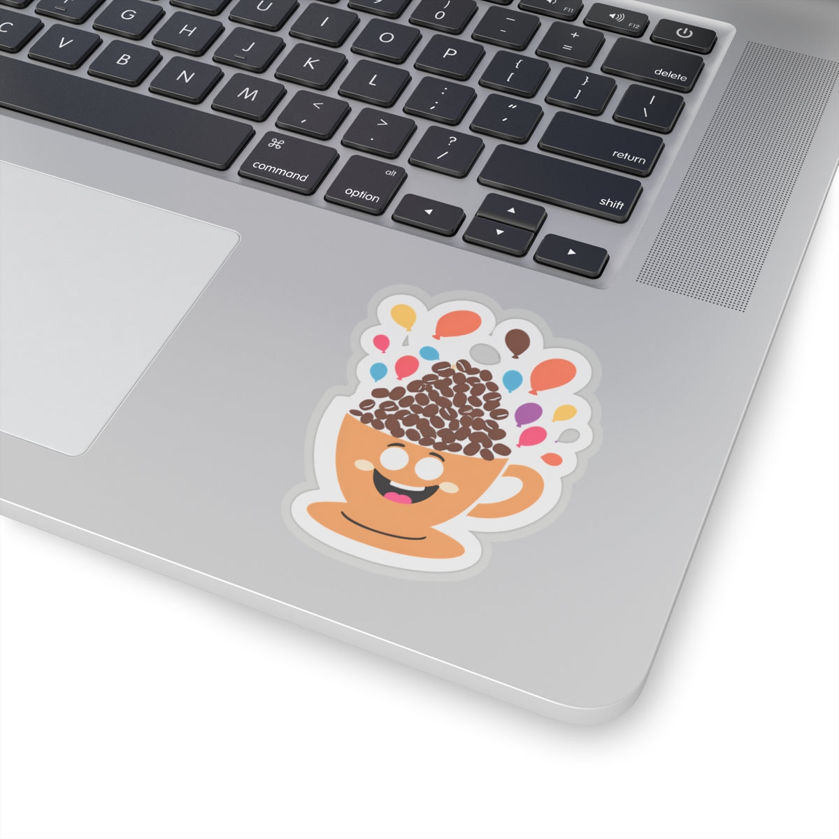 Cheerful Coffee Cup Kiss-Cut Sticker