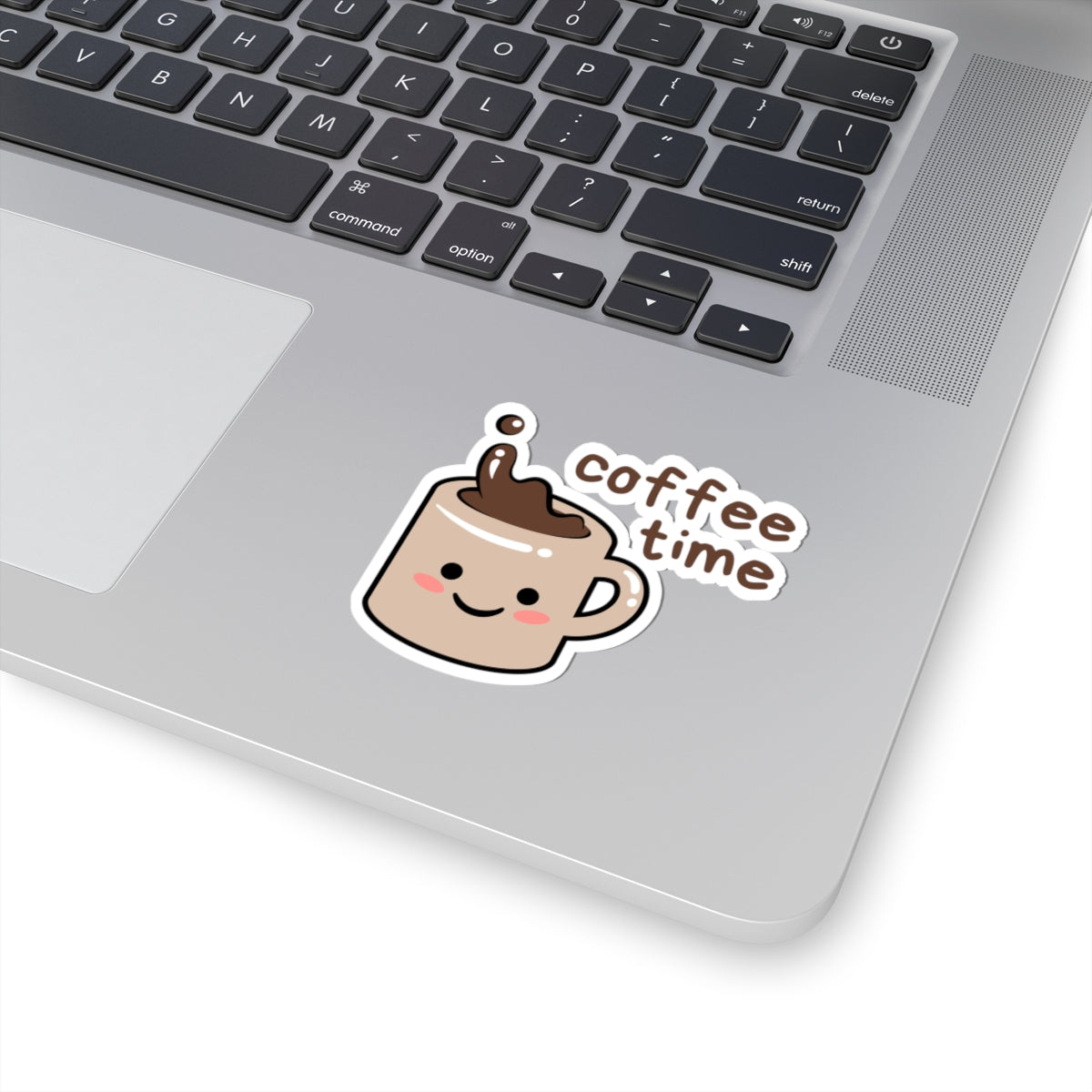 Cute Mug 'Coffee Time' Kiss-Cut Sticker