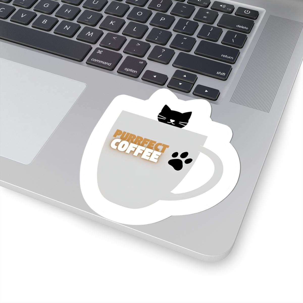 Purrfect Coffee Kiss-Cut Sticker