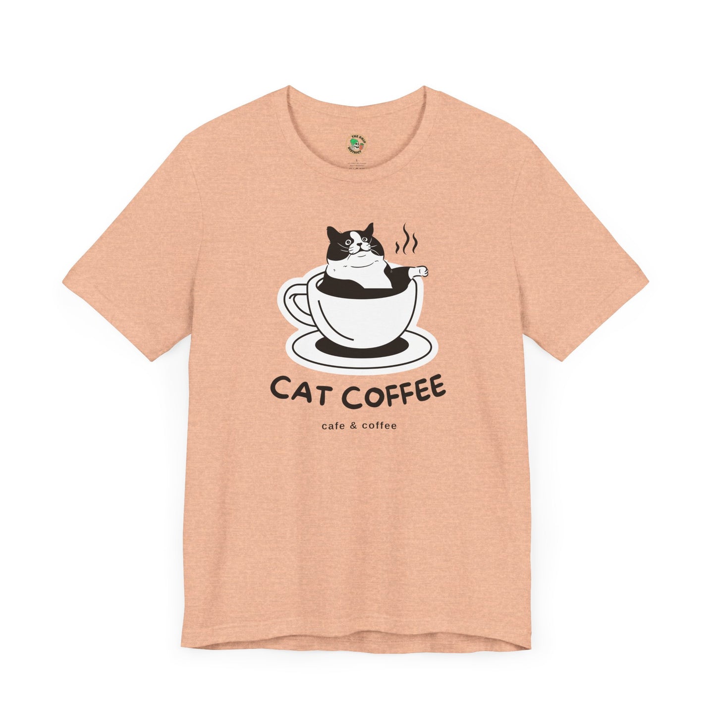 Camiseta de café con gato