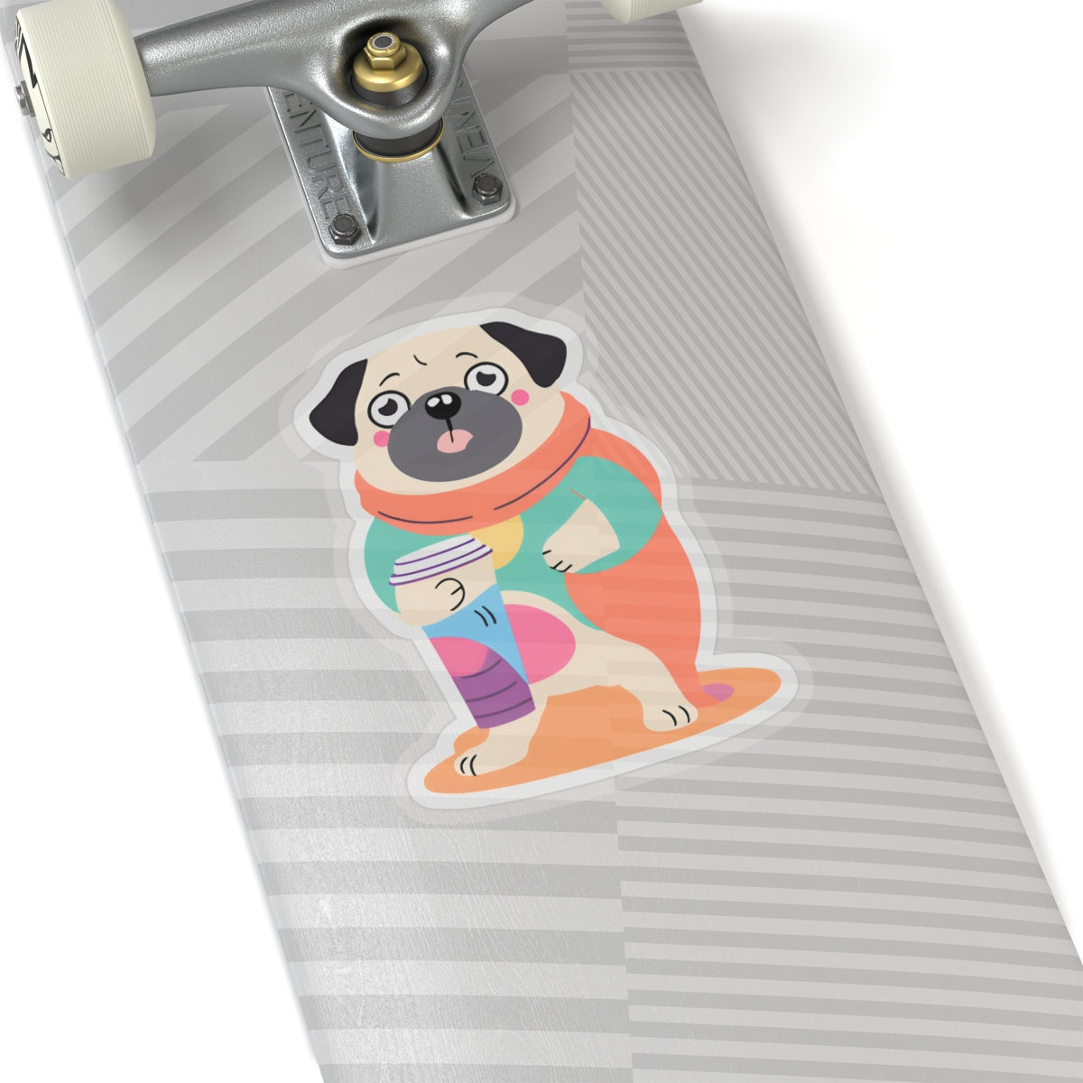 Cute Pug Kiss-Cut Sticker