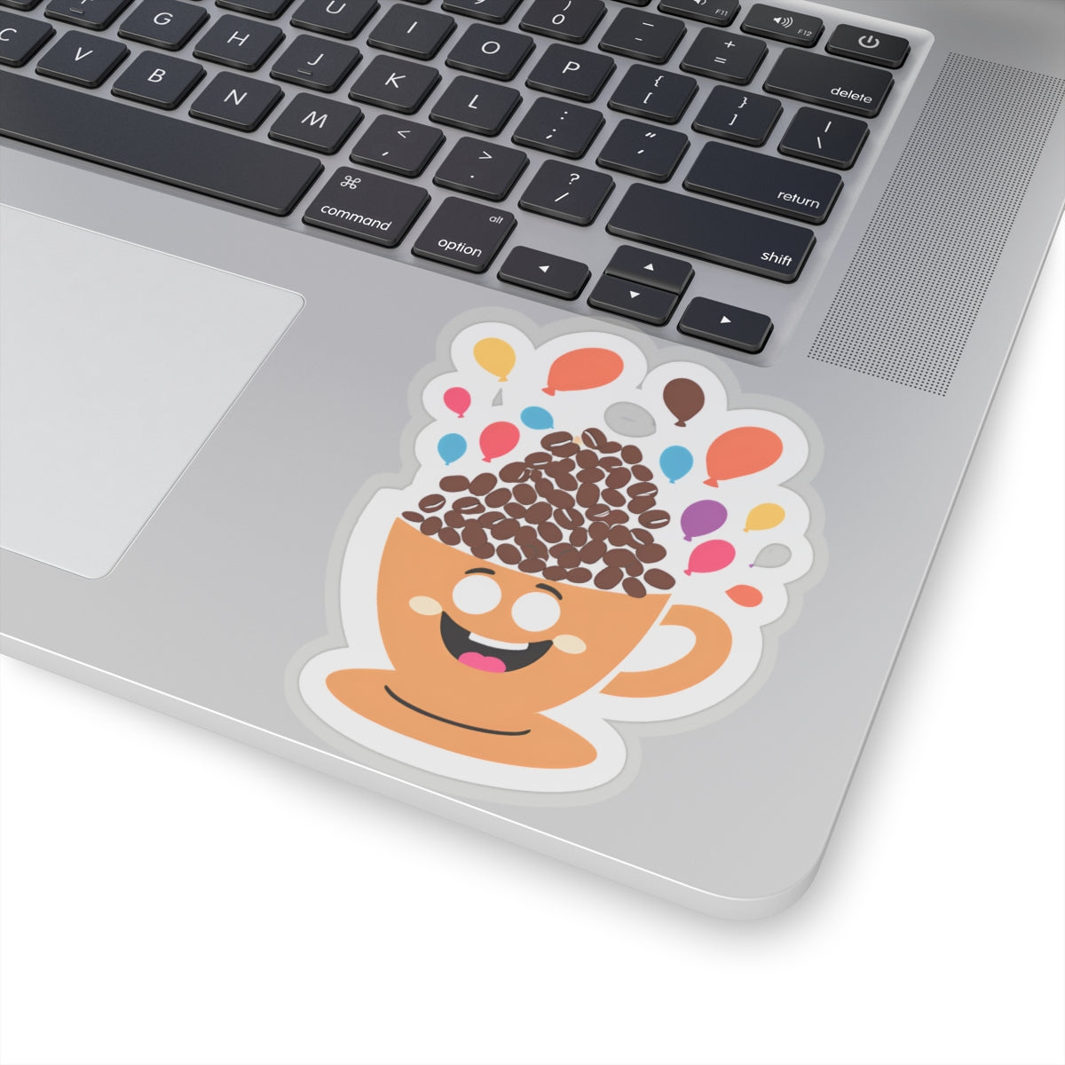 Cheerful Coffee Cup Kiss-Cut Sticker