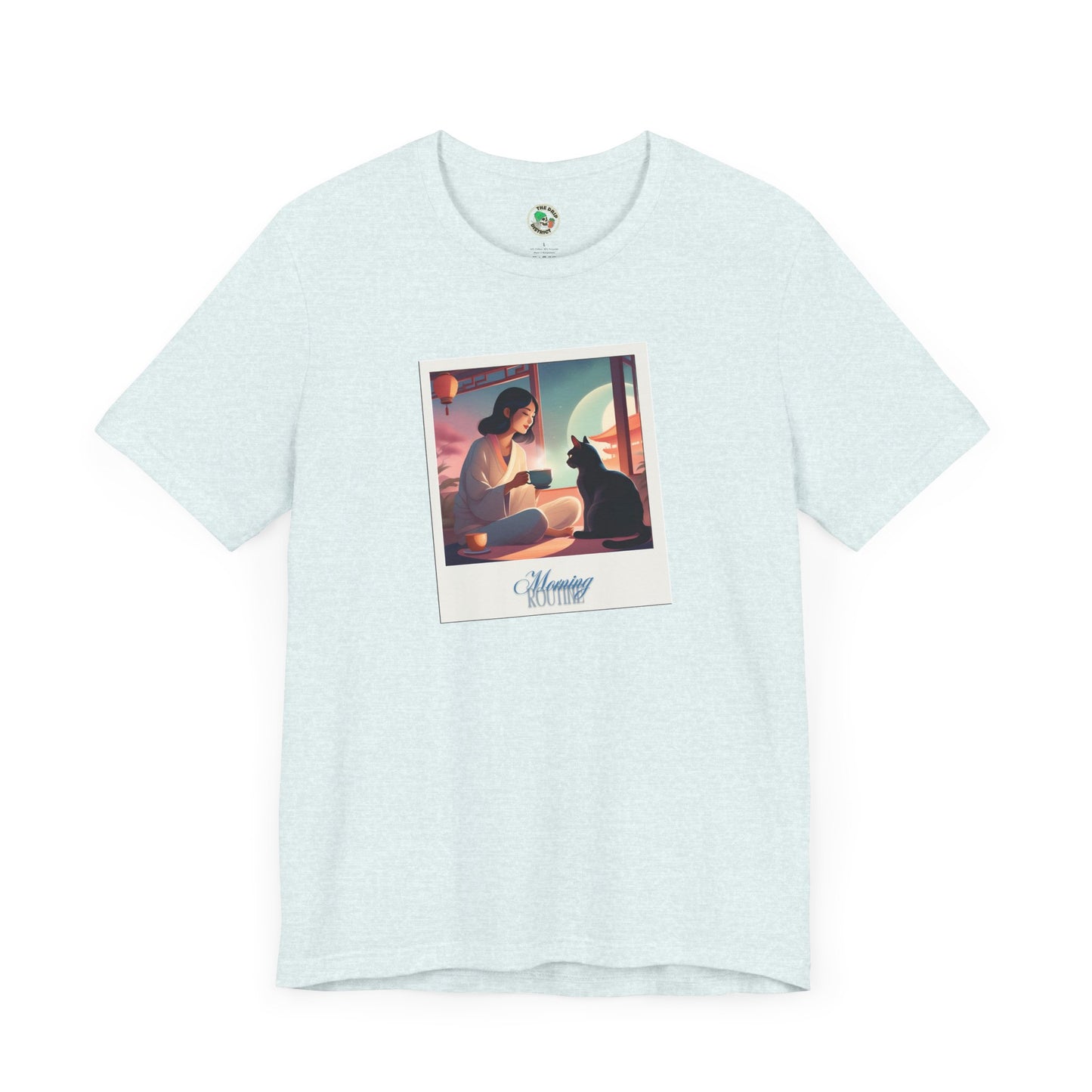 Camiseta Polaroid con la rutina matutina