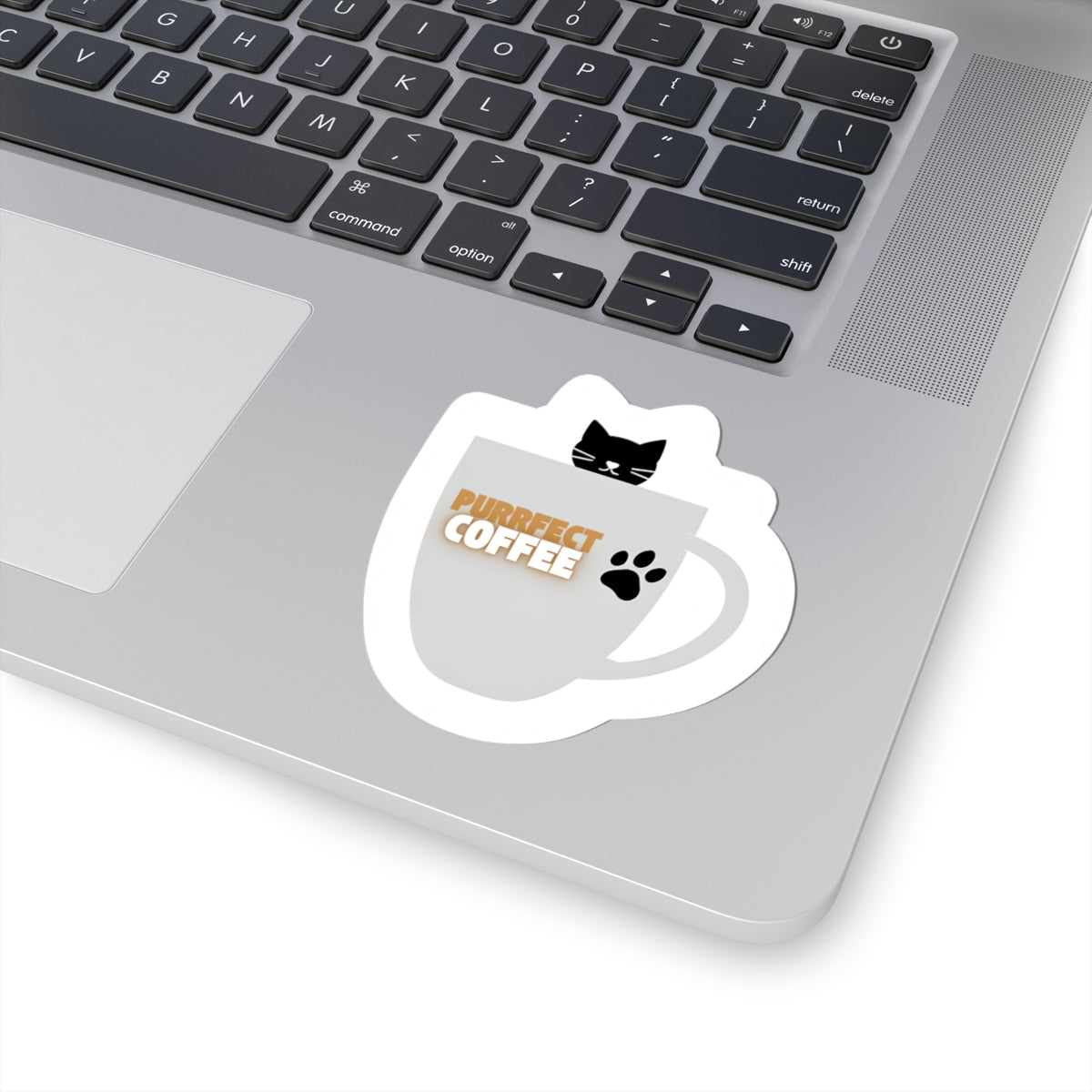 Purrfect Coffee Kiss-Cut Sticker