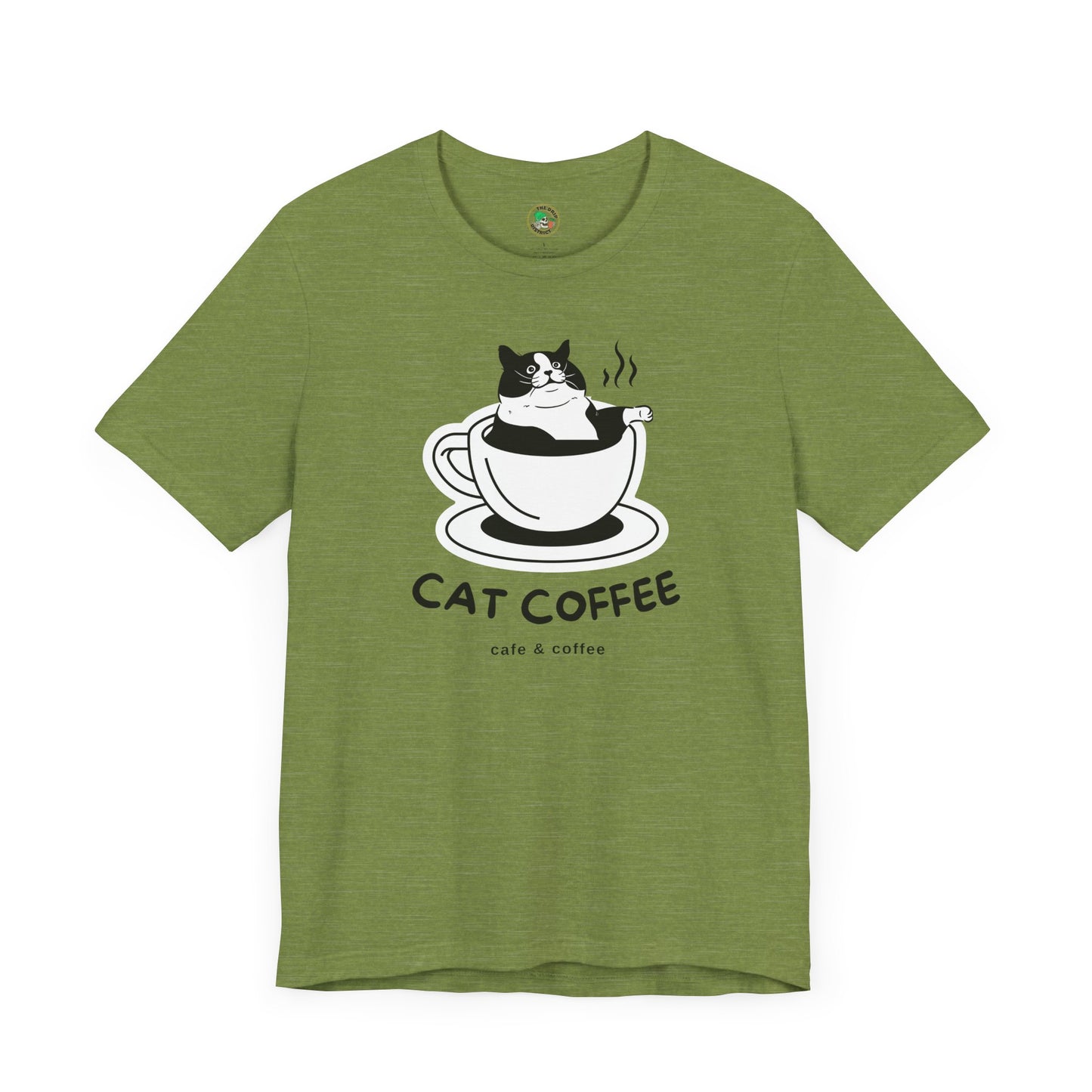 Camiseta de café con gato