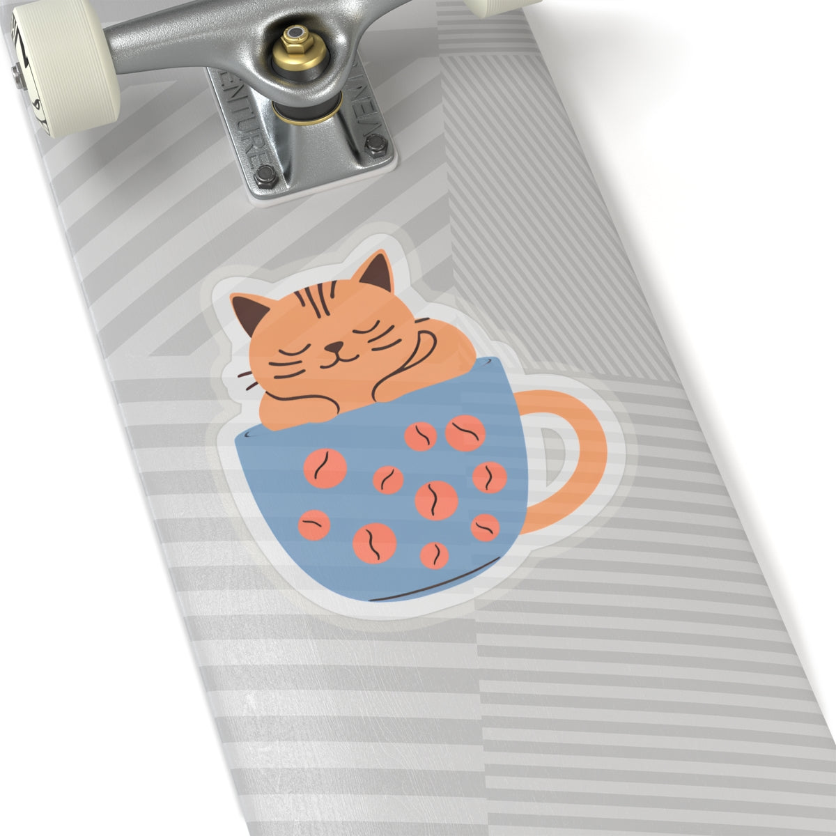 Cozy Cat Mug Kiss-Cut Sticker