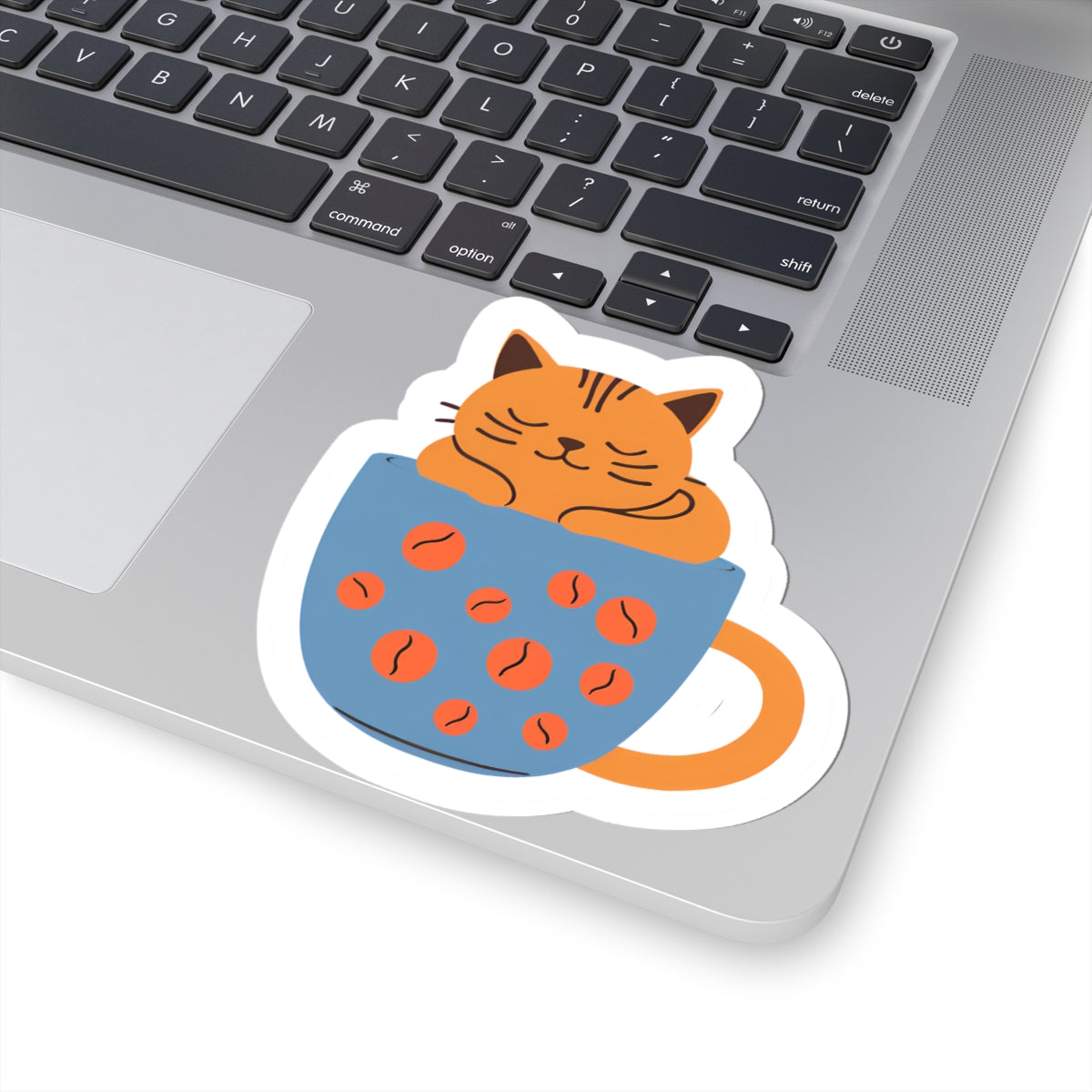 Cozy Cat Mug Kiss-Cut Sticker