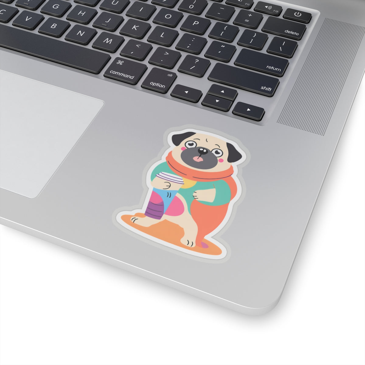 Cute Pug Kiss-Cut Sticker