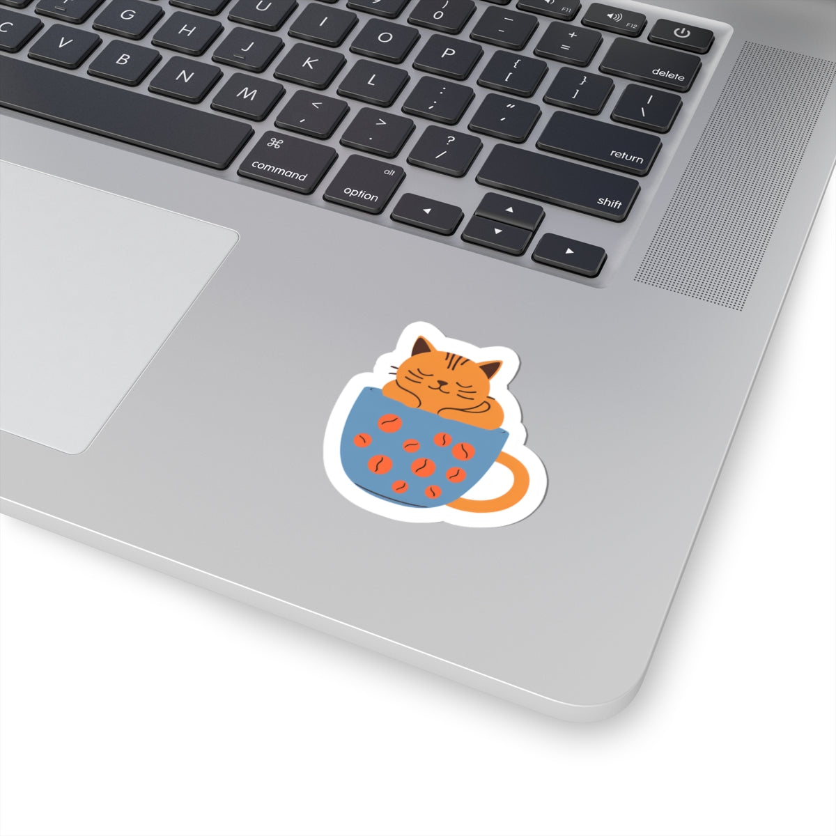 Cozy Cat Mug Kiss-Cut Sticker