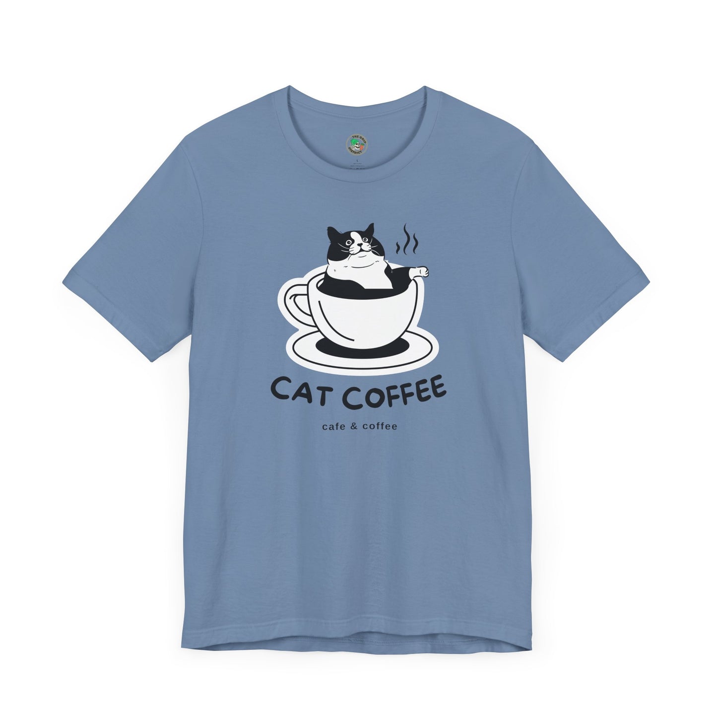 Camiseta de café con gato