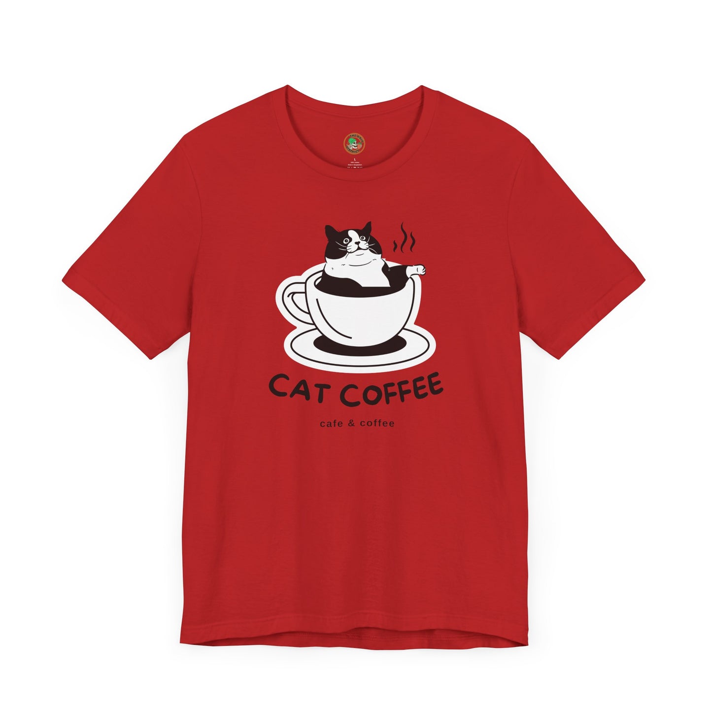 Camiseta de café con gato