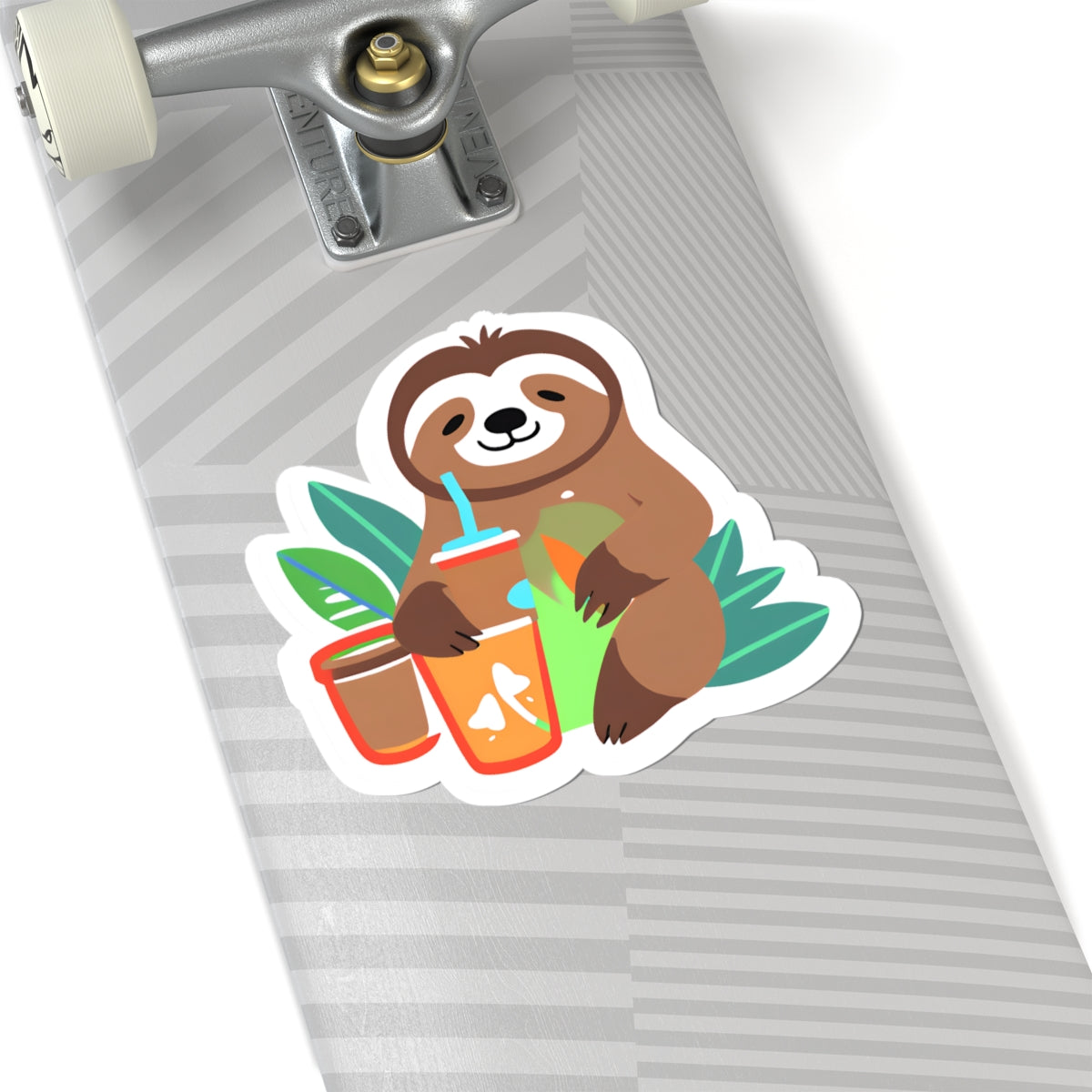 Cute Sloth Kiss-Cut Sticker