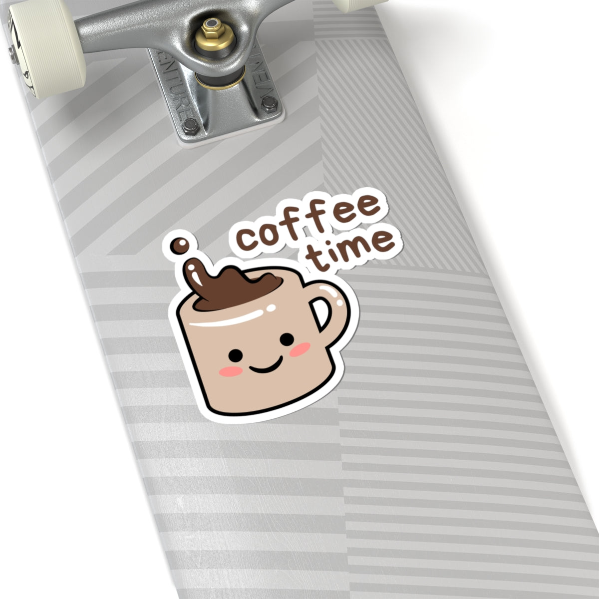 Cute Mug 'Coffee Time' Kiss-Cut Sticker