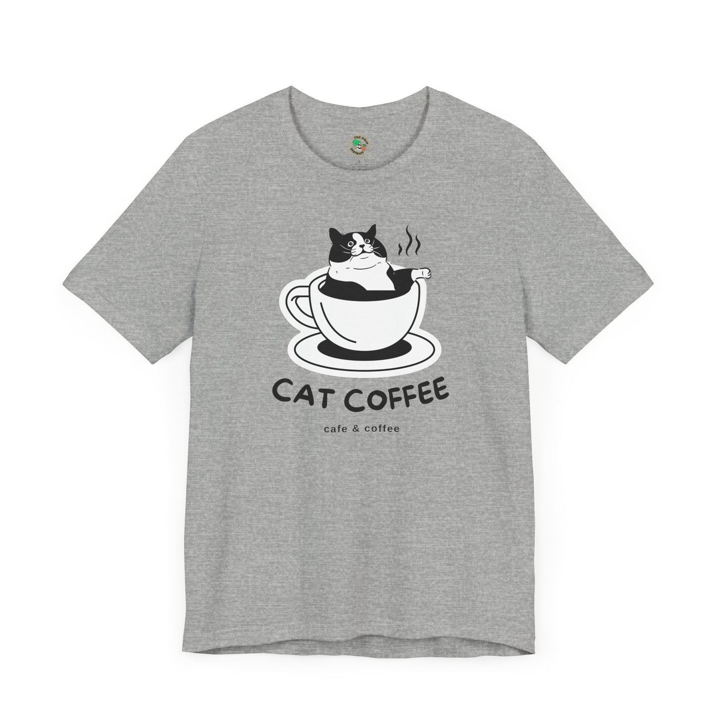 Camiseta de café con gato