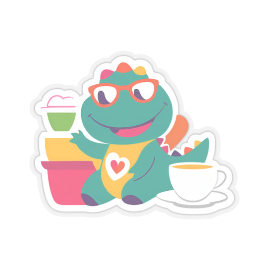 Cute Dino Kiss-Cut Sticker