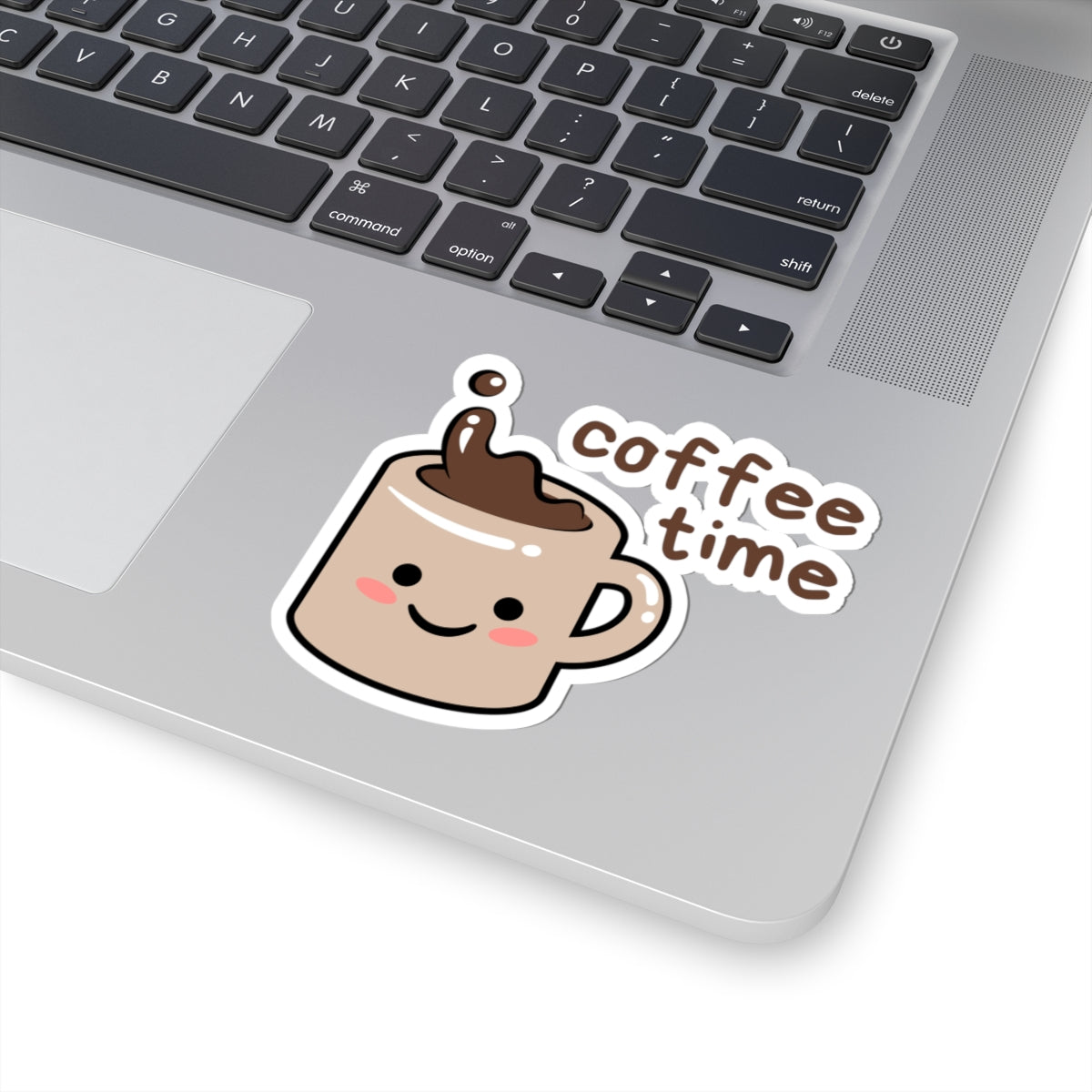 Cute Mug 'Coffee Time' Kiss-Cut Sticker