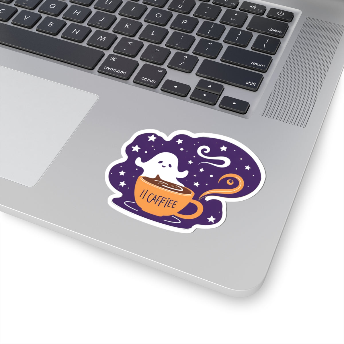 Ghost Coffee Kiss-Cut Sticker