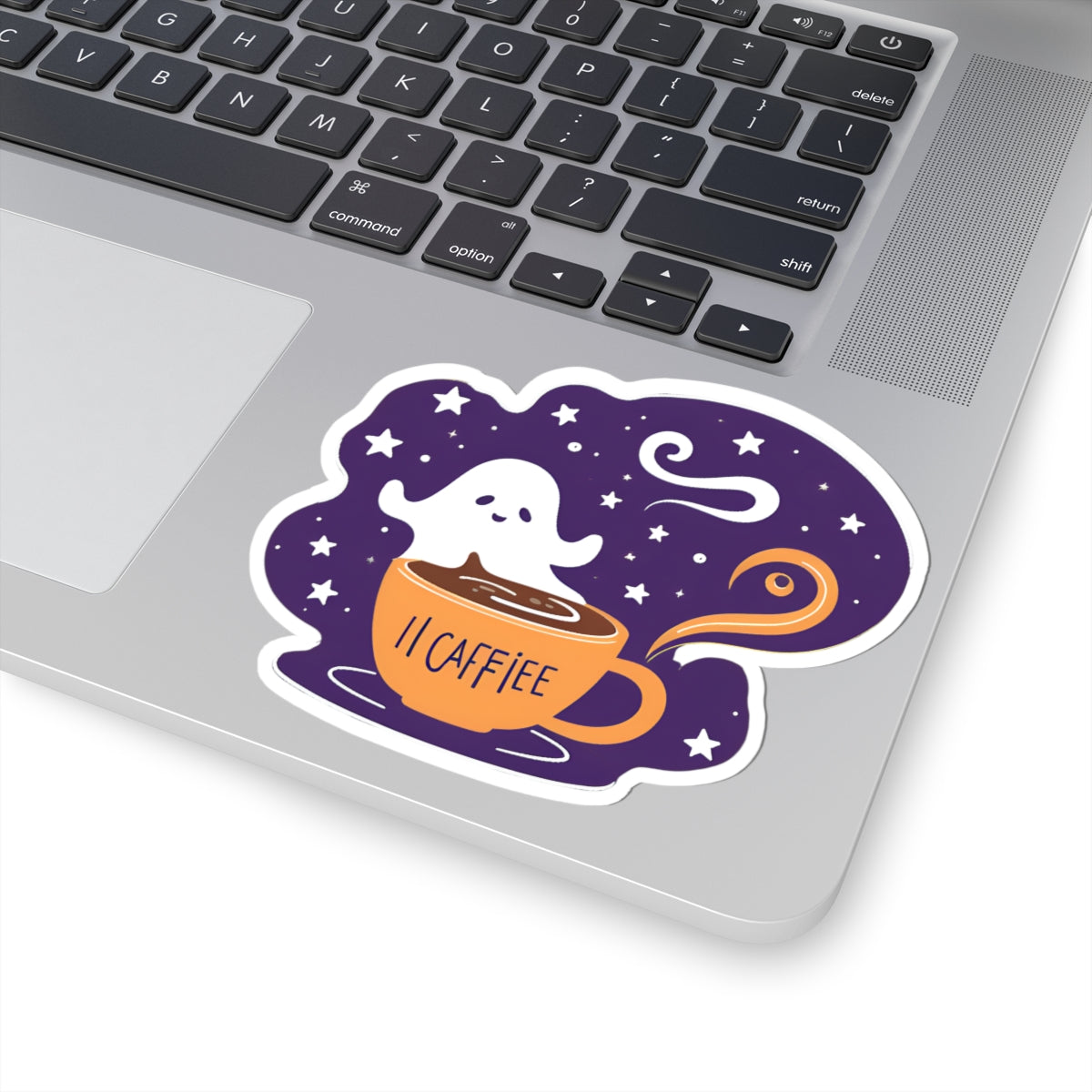 Ghost Coffee Kiss-Cut Sticker