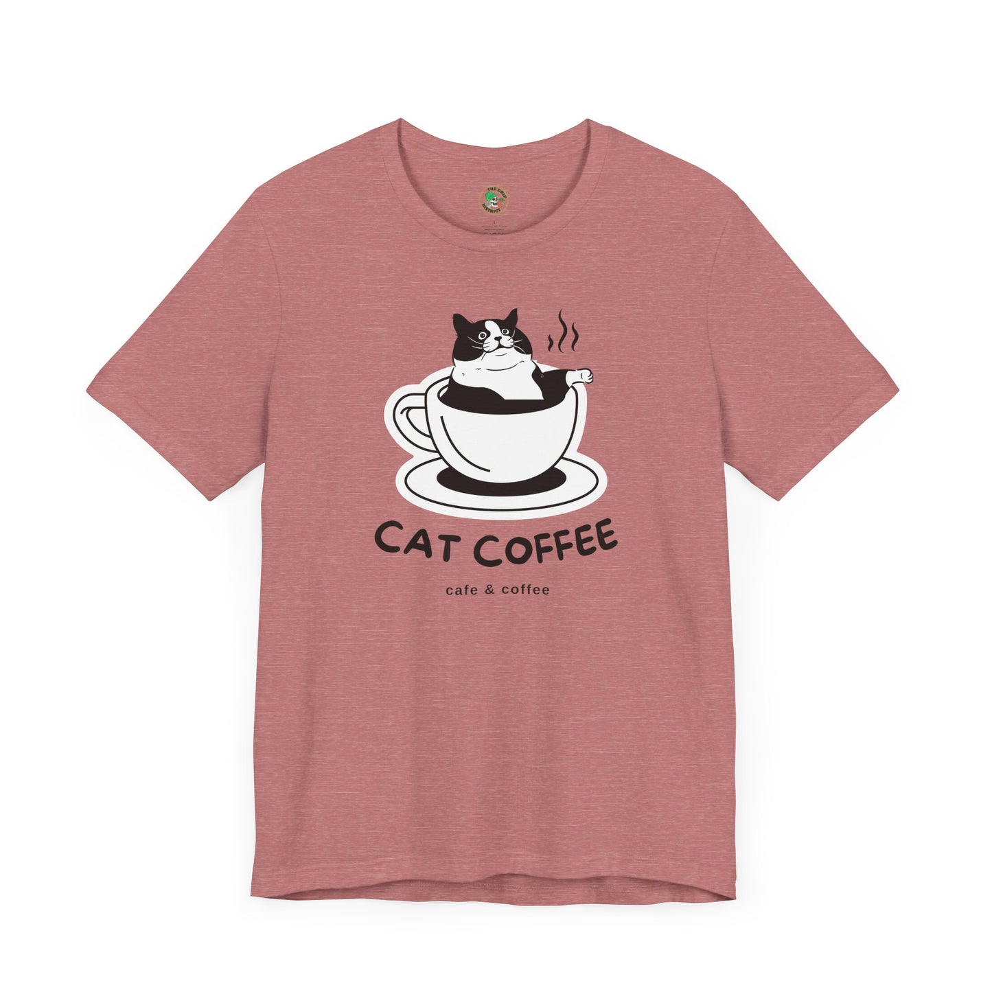 Camiseta de café con gato