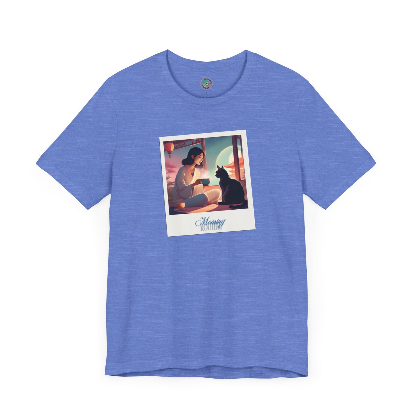 Camiseta Polaroid con la rutina matutina