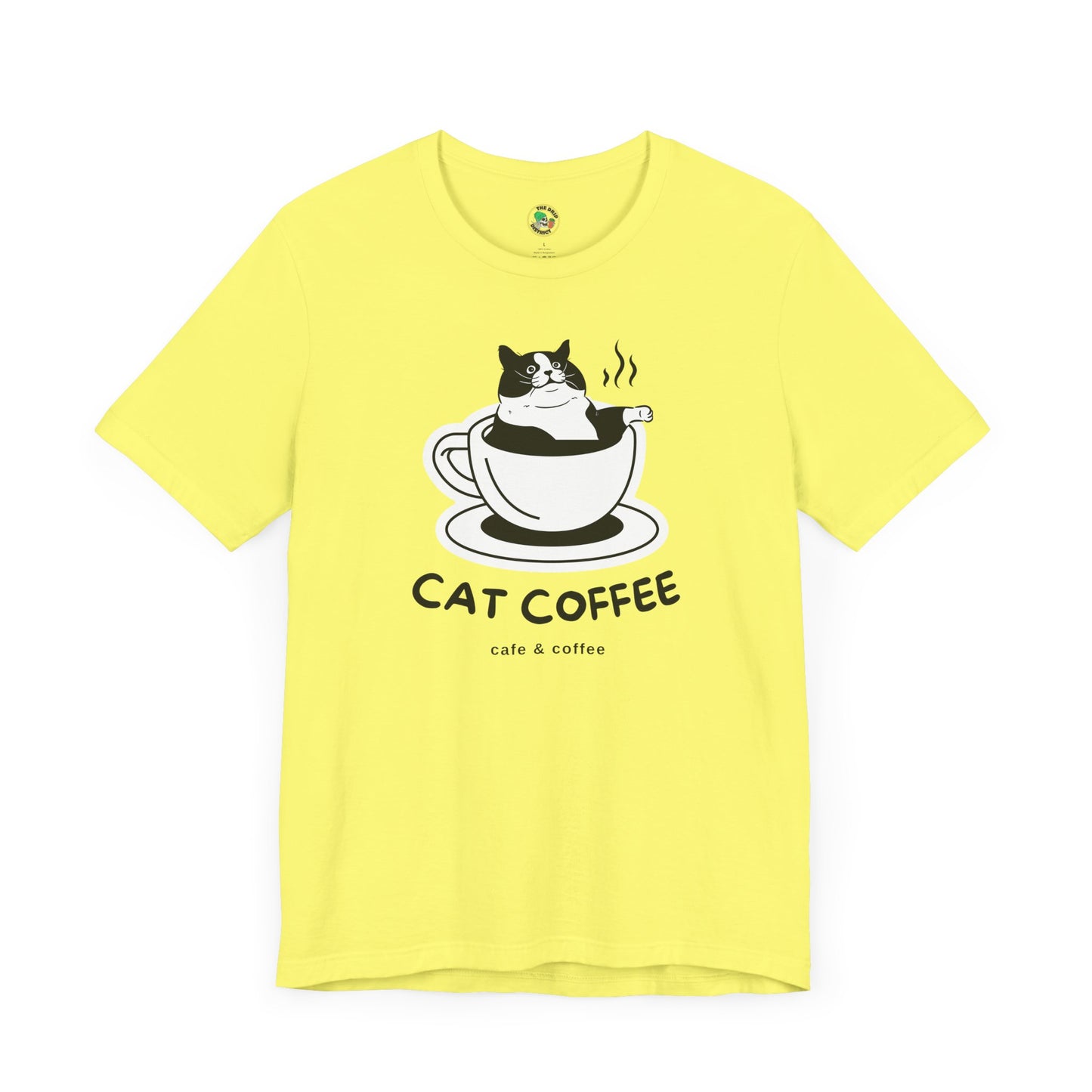 Camiseta de café con gato