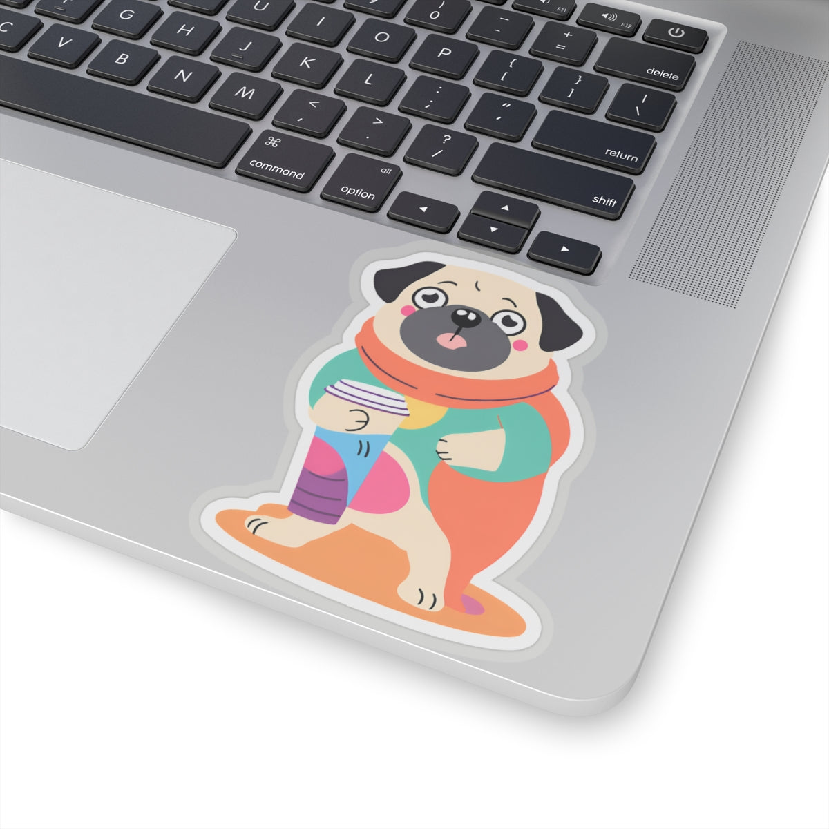 Cute Pug Kiss-Cut Sticker