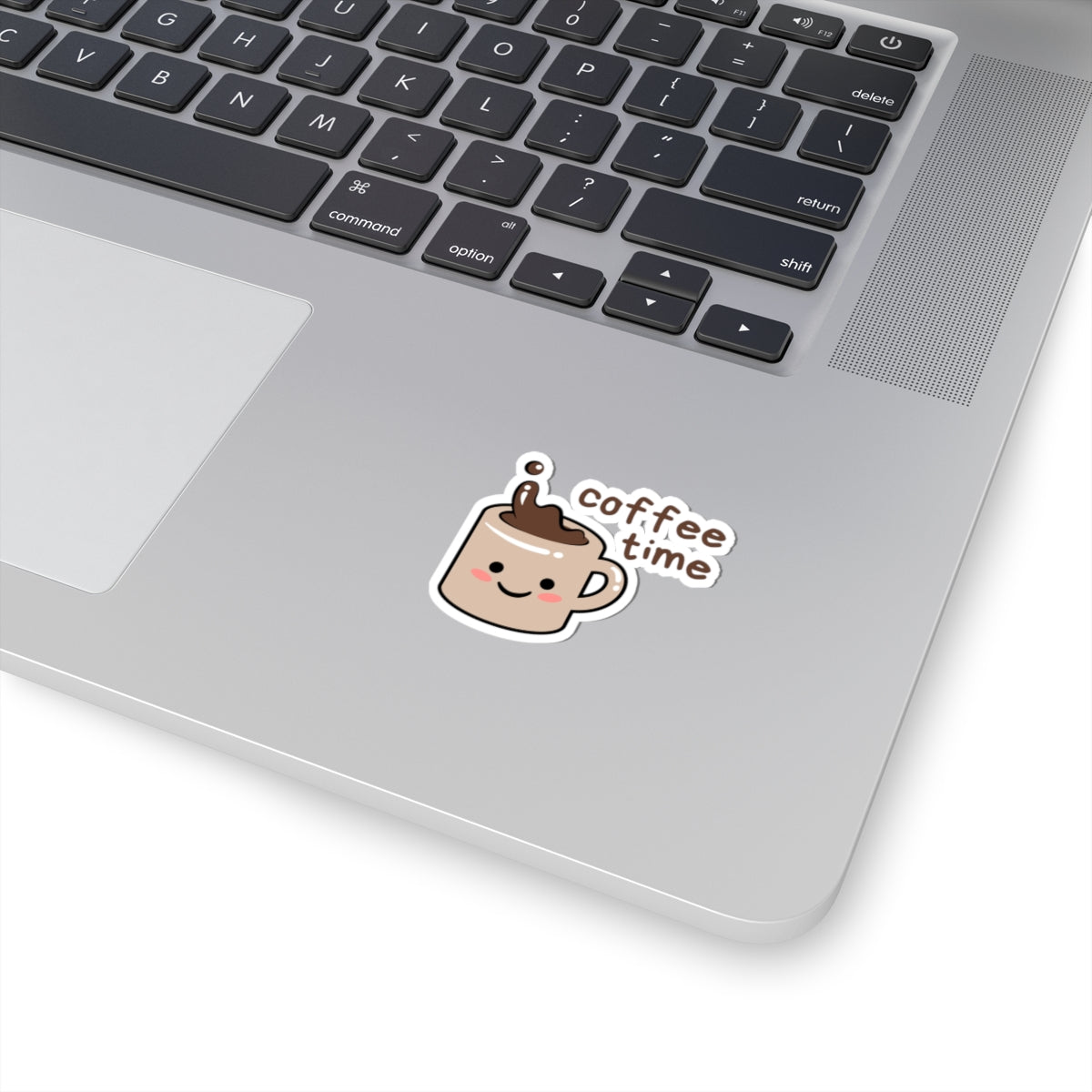 Cute Mug 'Coffee Time' Kiss-Cut Sticker