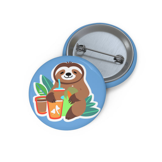 Custom Sloth Pin Buttons - Fun & Quirky Badges for Nature Lovers