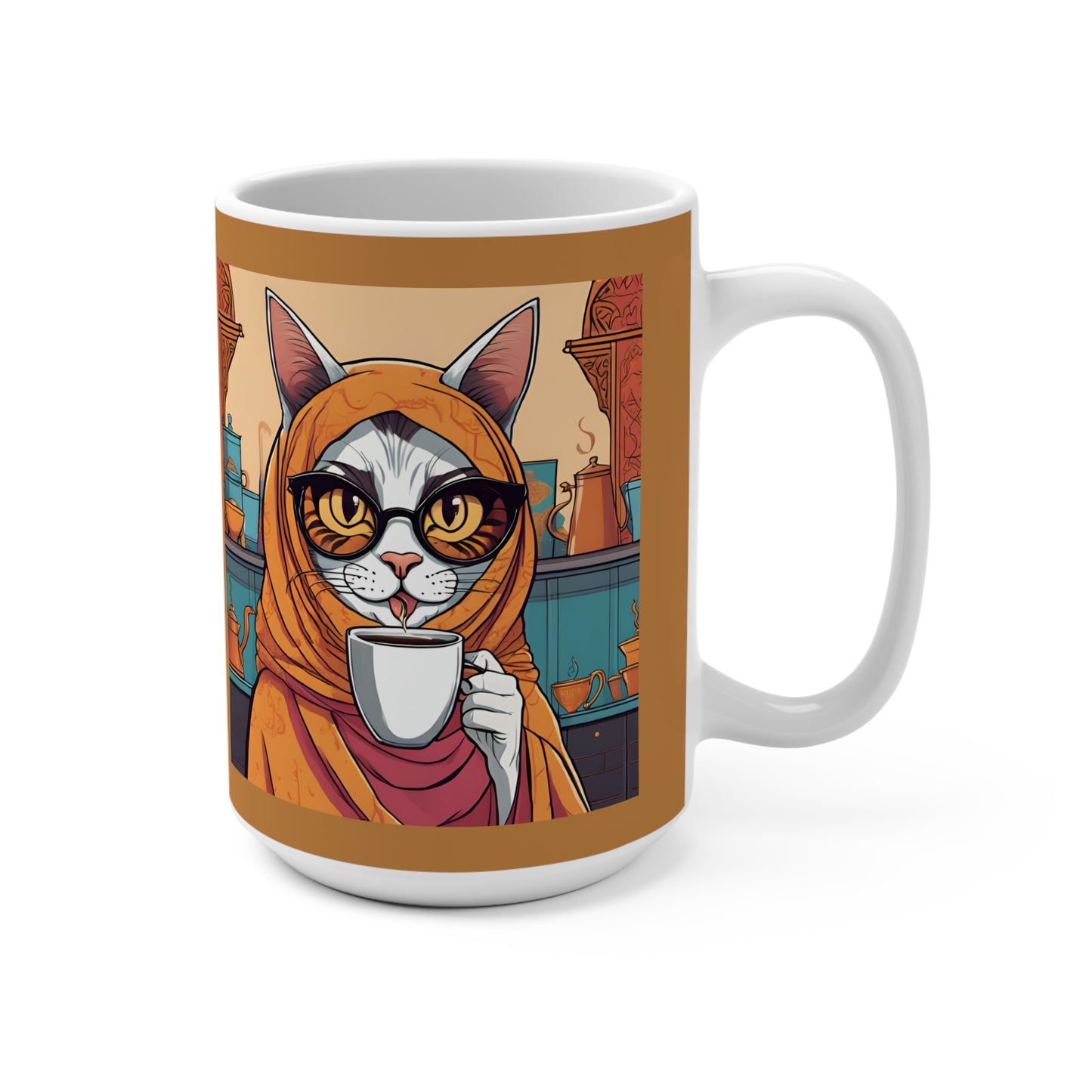 Whimsical Cat Lady Mug