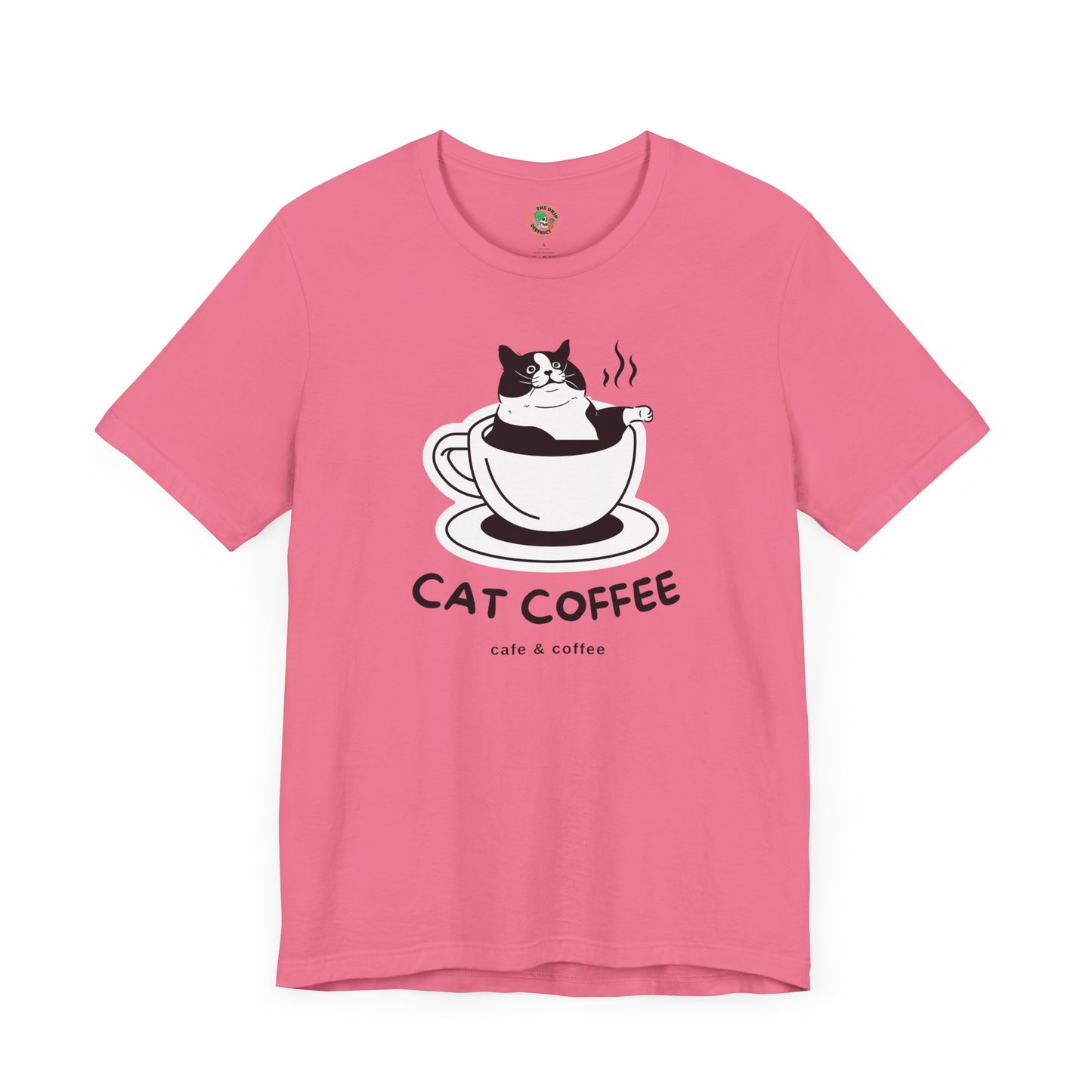 Camiseta de café con gato