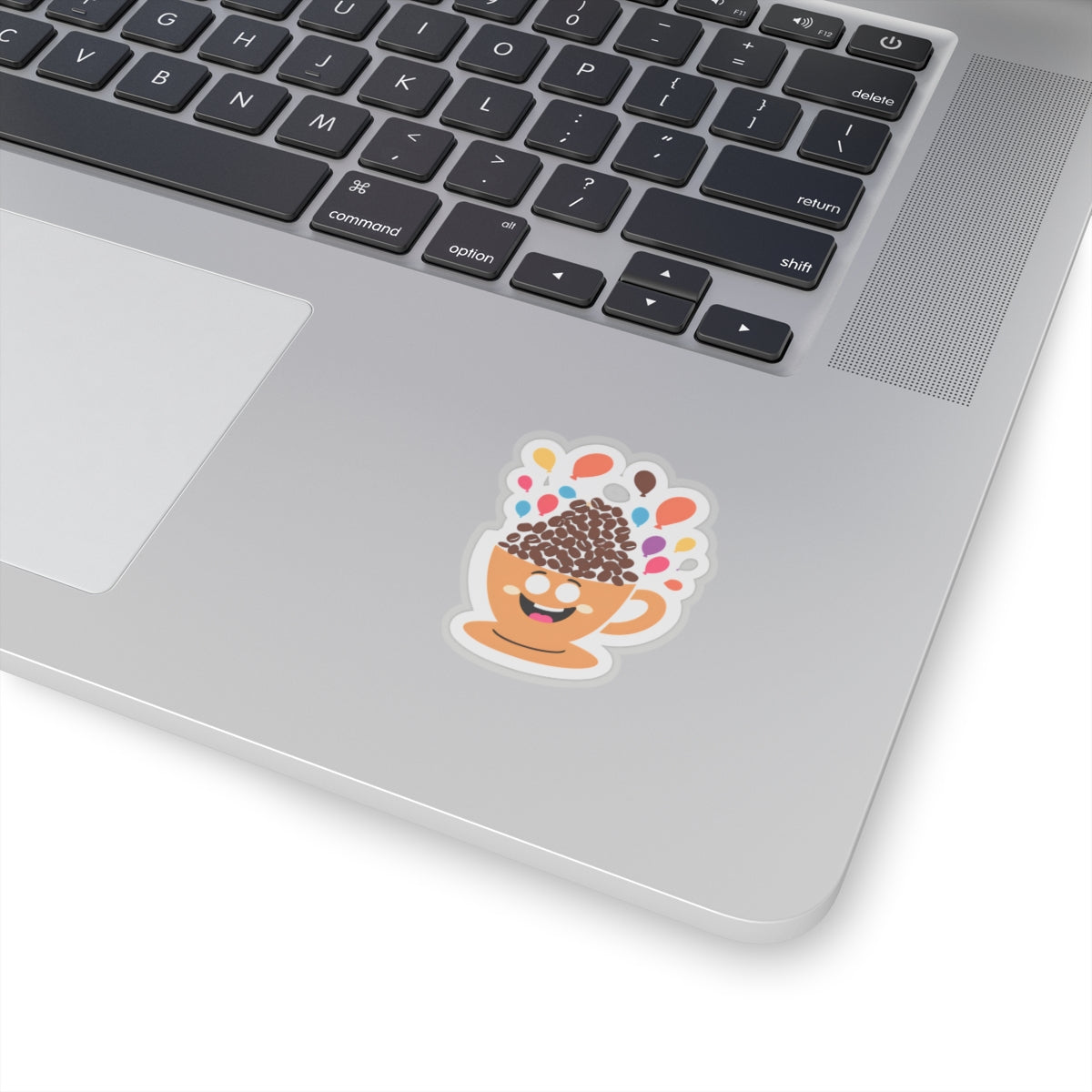 Cheerful Coffee Cup Kiss-Cut Sticker