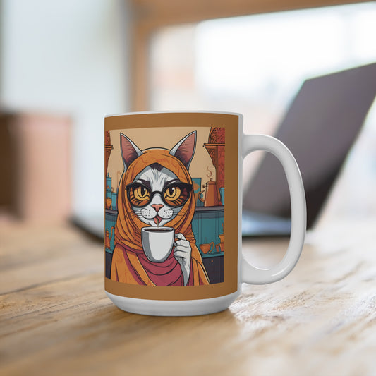 Whimsical Cat Lady Mug