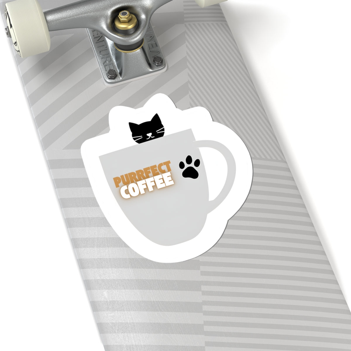 Purrfect Coffee Kiss-Cut Sticker