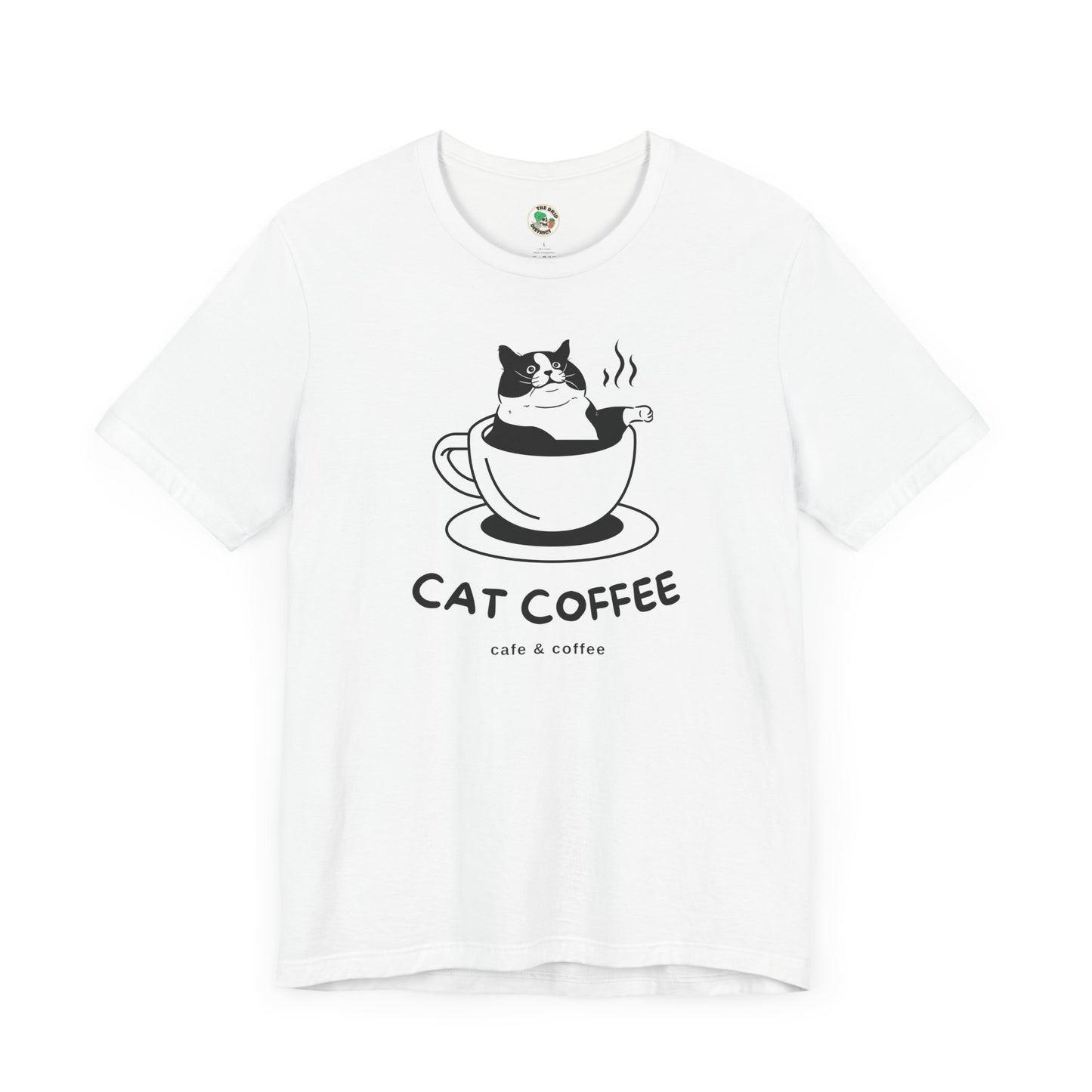 Camiseta de café con gato