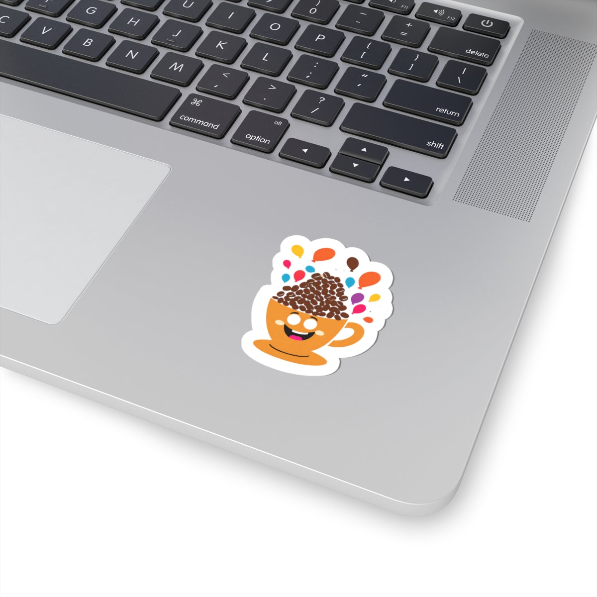 Cheerful Coffee Cup Kiss-Cut Sticker