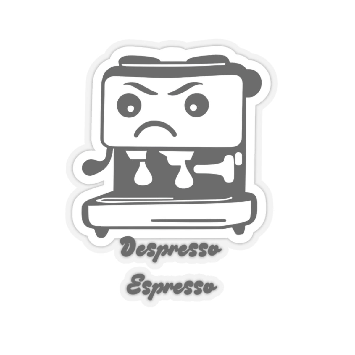 Funny Espresso Machine Kiss-Cut Sticker