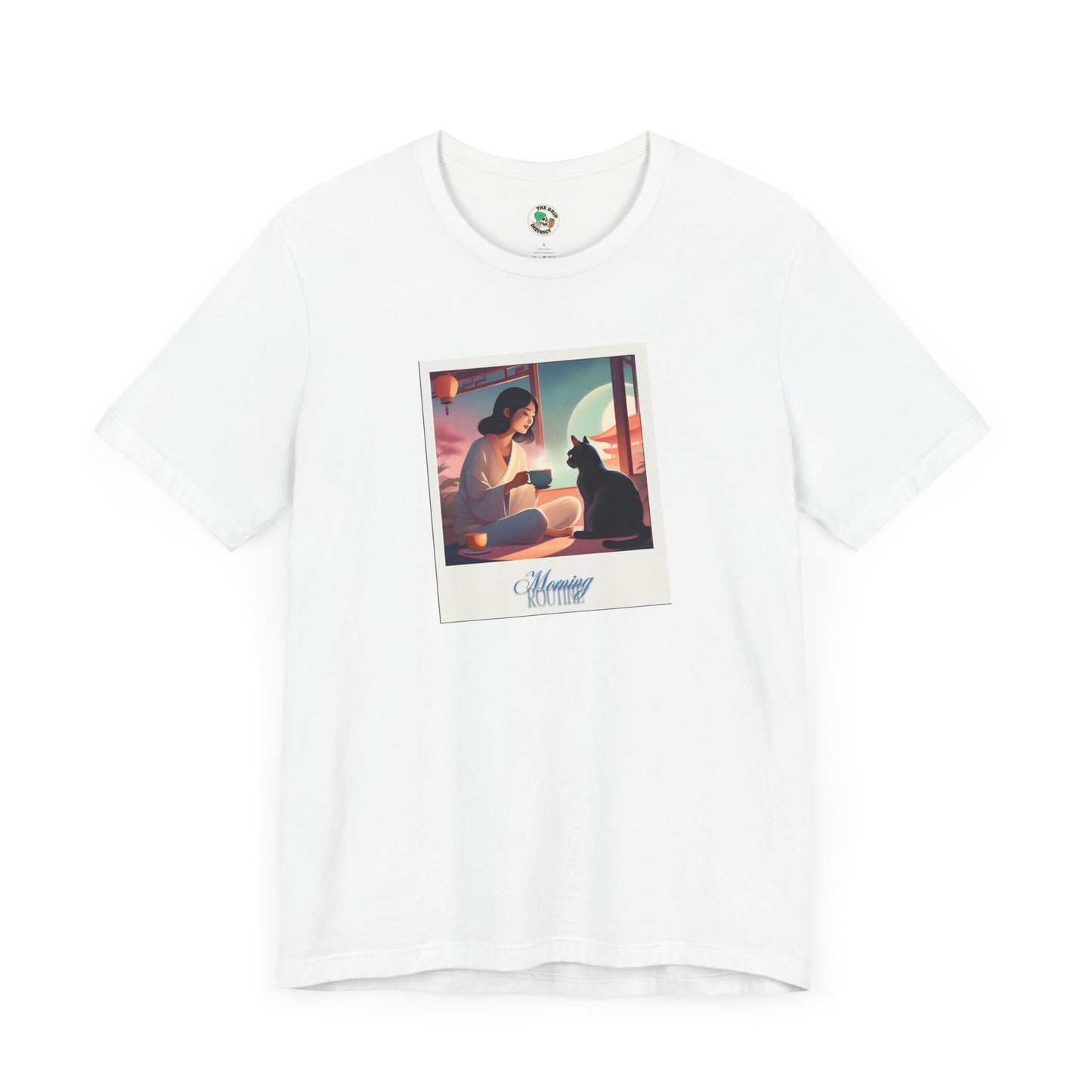 Camiseta Polaroid con la rutina matutina