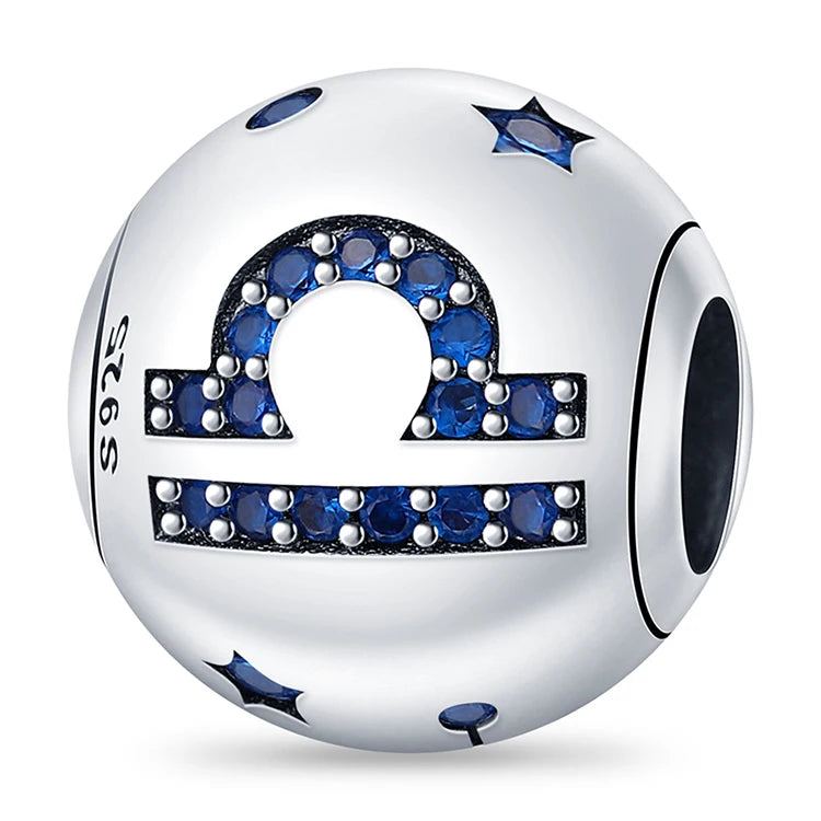 AstroCharm Zodiac Beads: Pandora-Compatible 925 Sterling Silver Constellation Charms for Bracelets