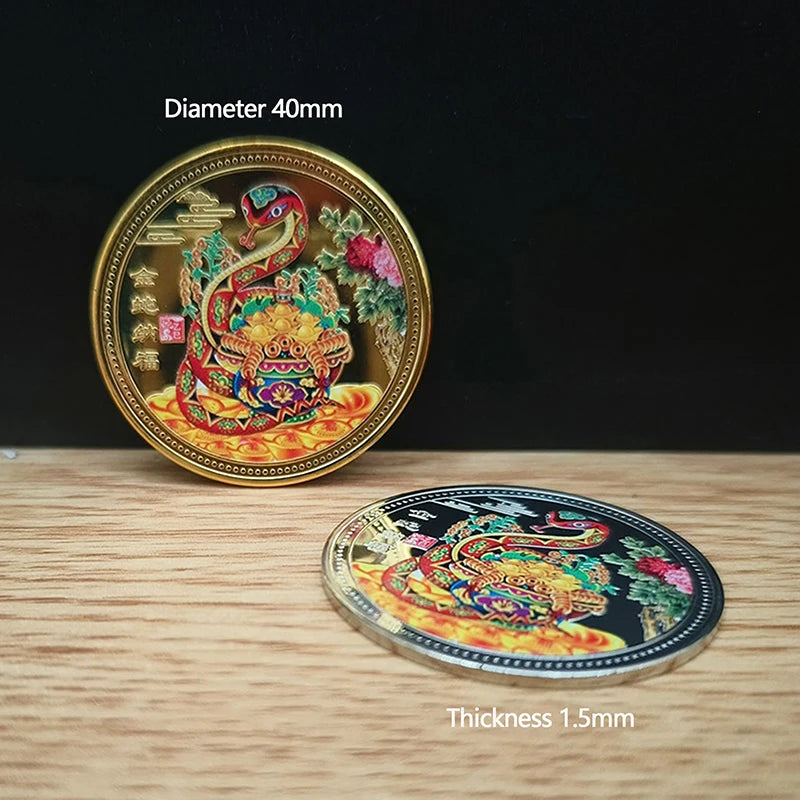 Serpent’s Year Commemorative Coin: 2025 Chinese Zodiac Snake 3D Medal – Collectible Fortune Token