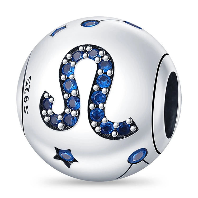 AstroCharm Zodiac Beads: Pandora-Compatible 925 Sterling Silver Constellation Charms for Bracelets