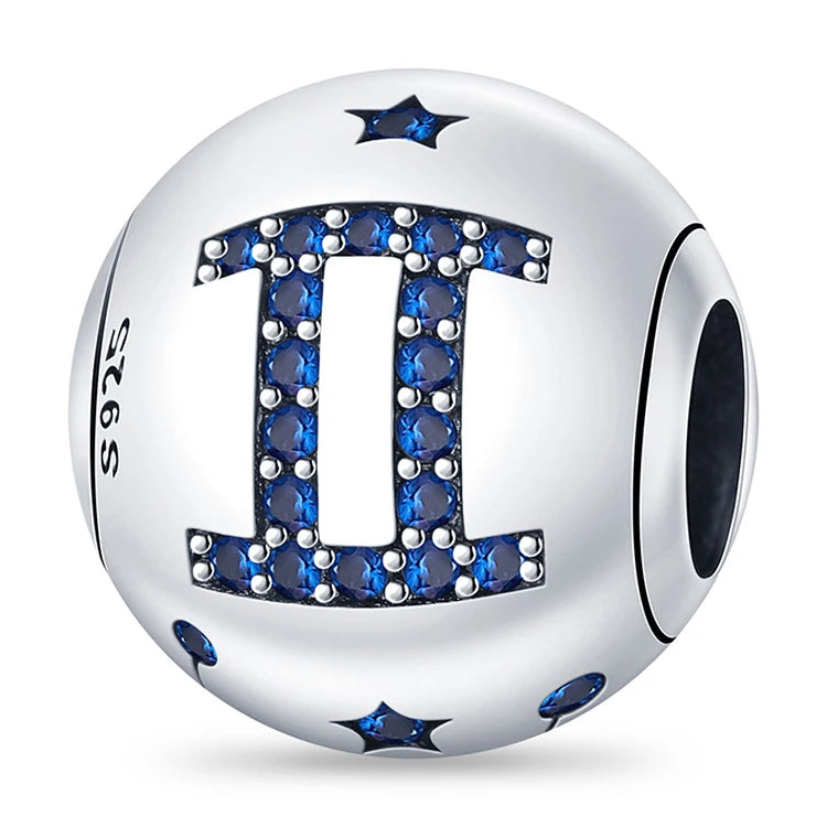 AstroCharm Zodiac Beads: Pandora-Compatible 925 Sterling Silver Constellation Charms for Bracelets