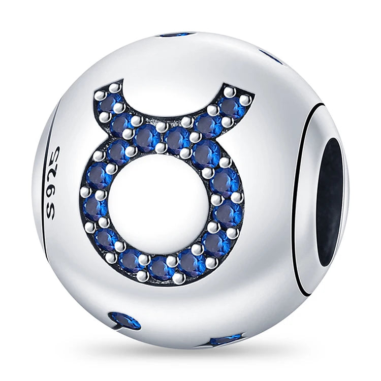 AstroCharm Zodiac Beads: Pandora-Compatible 925 Sterling Silver Constellation Charms for Bracelets