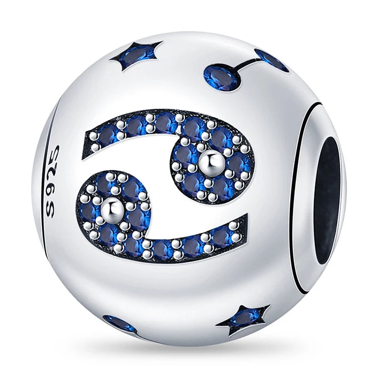 AstroCharm Zodiac Beads: Pandora-Compatible 925 Sterling Silver Constellation Charms for Bracelets