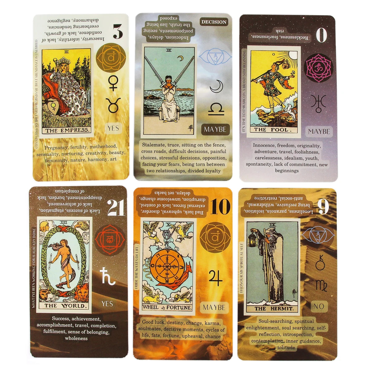 Beginner’s Tarot Deck: Cards with Keywords, Zodiac Signs, Elements & Reversed Meanings – Easy-to-Read Medium Size Deck