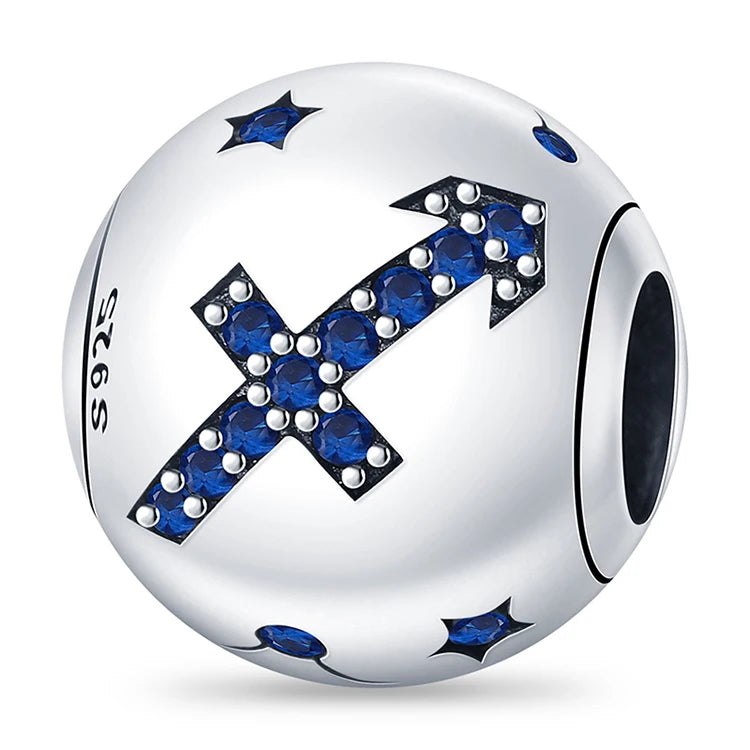 AstroCharm Zodiac Beads: Pandora-Compatible 925 Sterling Silver Constellation Charms for Bracelets